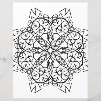 Tribal Snowflake Mandala Coloring Page