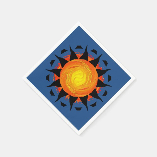 Tribal Sol i Blue Pappersservett (Hörn)