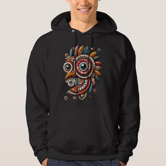 Tribal Soul Vibrant Art Hoodie (Framsida)