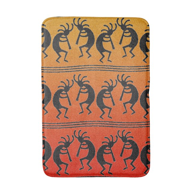 Tribal SouthWestern Design Kokopelli Badrumsmatta (Framsidan (Vertikal))