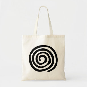 Tribal spiral petroglyph tribal konst tygkasse