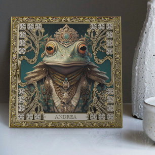 Tribal Spirit Frog Anpassade Art Altarbit Kakelplatta