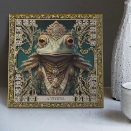 Tribal Spirit Frog Anpassade Art Altarbit Kakelplatta