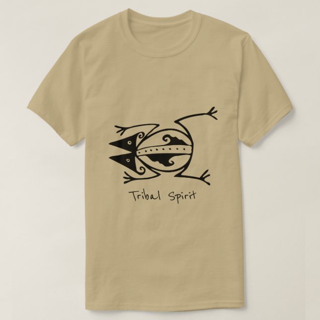 Tribal Spirit slogan Tribal grobal animal art T Shirt (Design framsida)