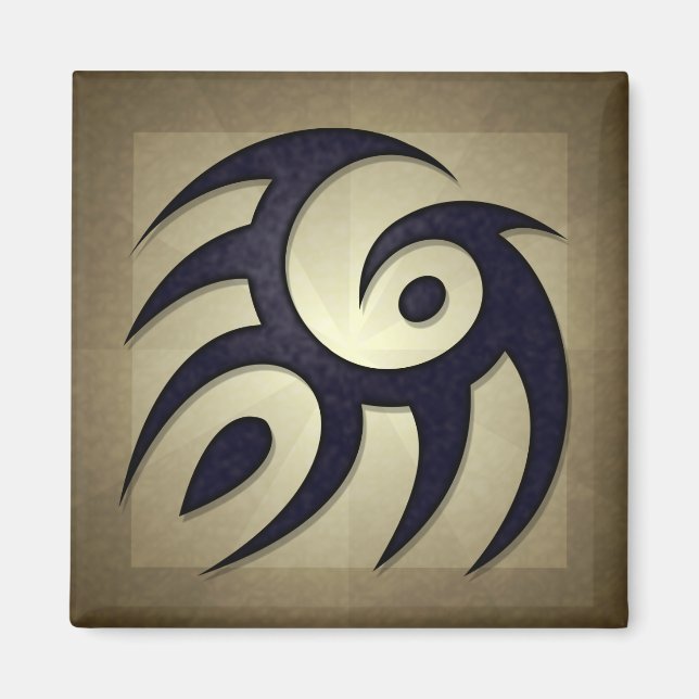 Tribal Spirit Square Magnet (Framsidan)
