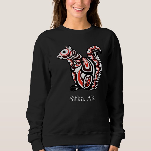 Tribal Squirrel Sitka Alaska Native American Haida T Shirt (Framsida)