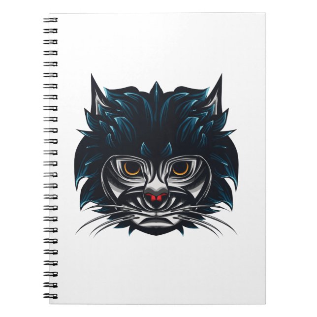 Tribal Stil Arg Cat Anteckningsbok (Framsidan)