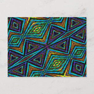 Tribal Stil Colorful Geometric Mönster Vykort