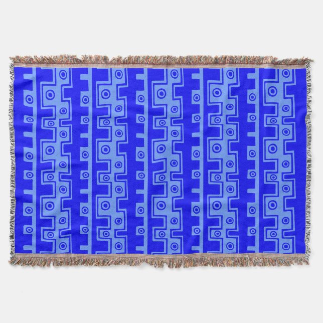 Tribal Stil II - Blue och Baby blue Mysfilt (Framsidan)