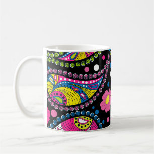 Tribal stil paisley, sömlös etnisk mönster. kaffemugg