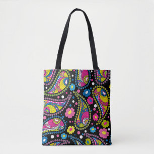 Tribal stil paisley, sömlös etnisk mönster. tygkasse