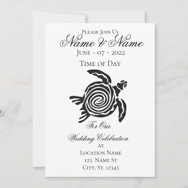 Tribal Stil Turtle Thunder_Cove Inbjudningar (Framsida)