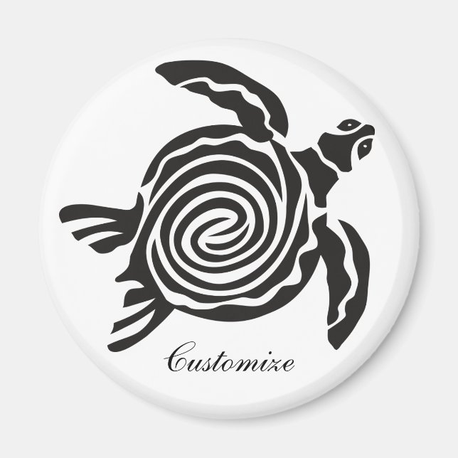 Tribal Stil Turtle Thunder_Cove Magnet (Framsidan)