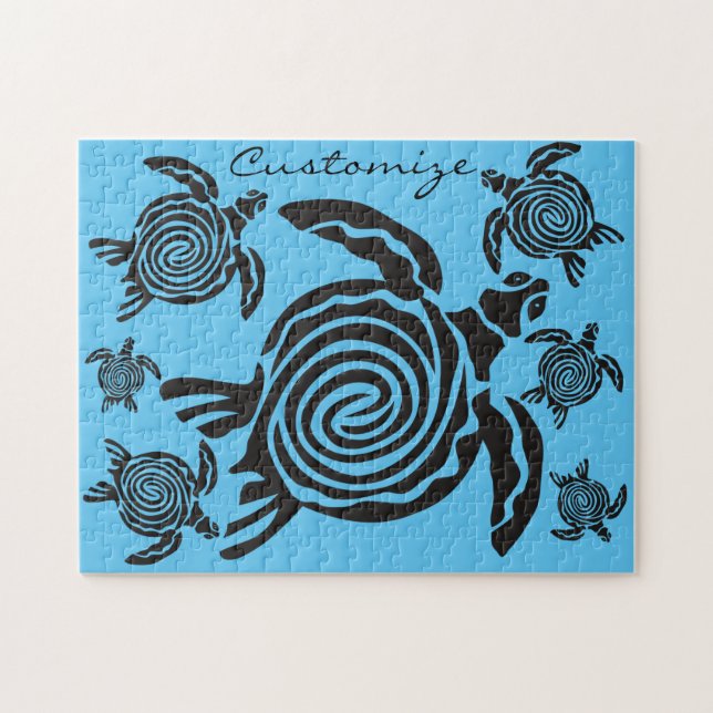 Tribal Stil Turtle Thunder_Cove Pussel (Horisontell)