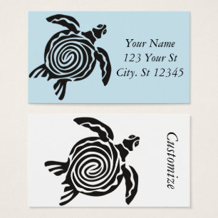 Tribal Stil Turtle Thunder_Cove Visitkort