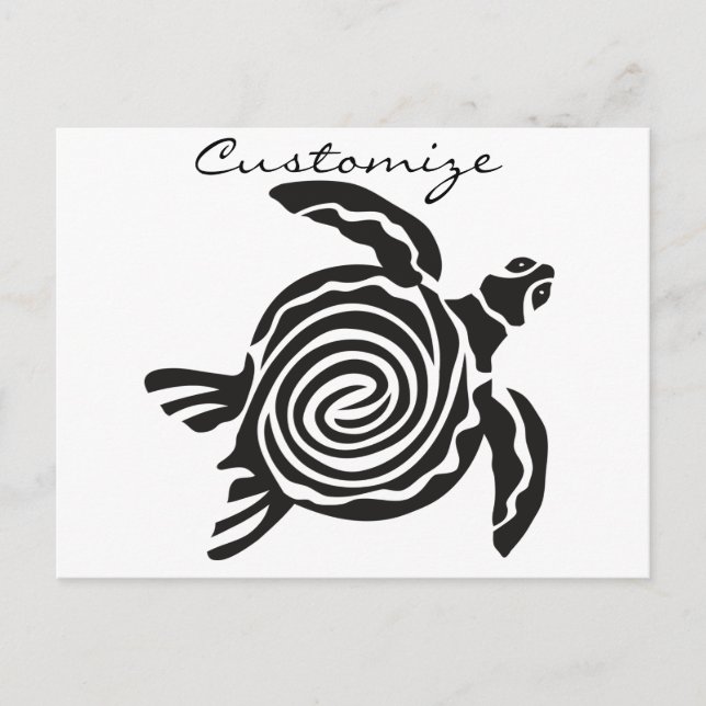 Tribal Stil Turtle Thunder_Cove Vykort (Framsida)