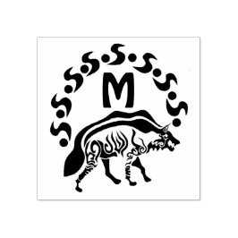 Tribal Stripe Hyena Monogram Stämpel