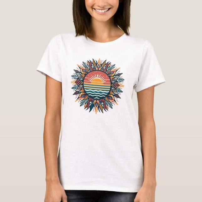 Tribal Summer Sol T Shirt (Framsida)