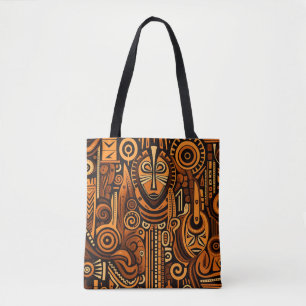 Tribal Tapestry Mask Edition Tote Bag Tygkasse