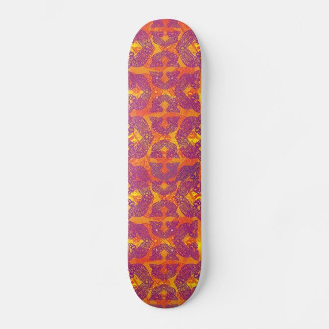 Tribal Tatto Bird Henna Skateboard Bräda 20 Cm (Framsida)