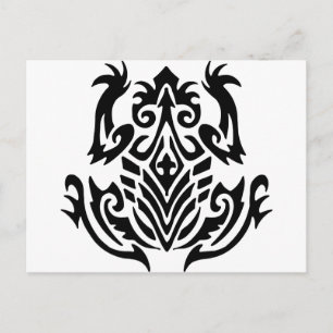 Tribal Tatto Frog Vykort