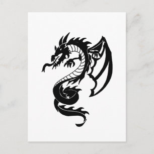 Tribal Tattoo Drakon Vykort