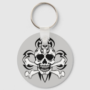 Tribal Tattoo Skull Nyckelring