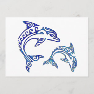 Tribal Tattoo Tumlare Duo Inbjudningar