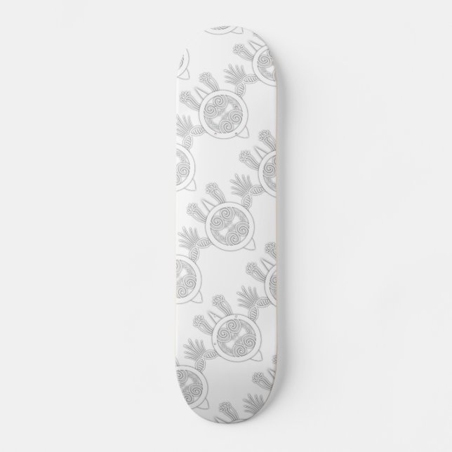 Tribal Tattoo Turtle Old School Skateboard Bräda 18 Cm (Framsida)