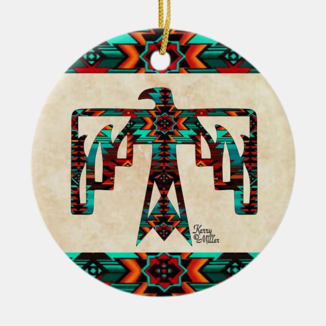 Tribal Thunderbird Ceramic Ornament (Framsidan)
