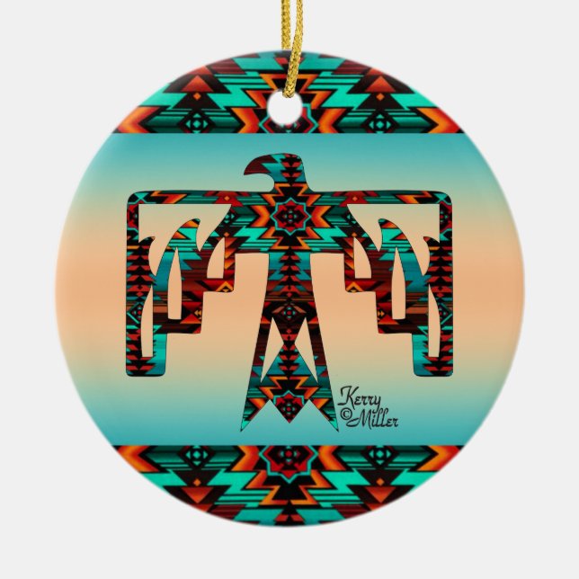 Tribal Thunderbird Ceramic Ornament (Framsidan)
