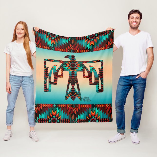 Tribal Thunderbird Fleece Blanket (På plats)