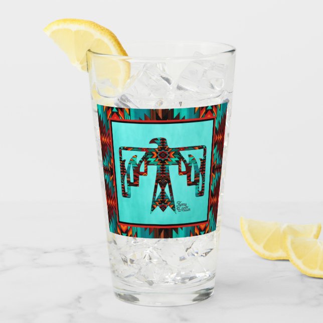 Tribal Thunderbird Glass Kopp (Framsida Ice)