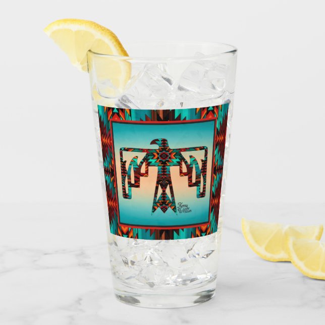 Tribal Thunderbird Glass Kopp (Framsida Ice)