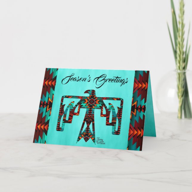 Tribal Thunderbird Helgdag Card Helgkort (Framsida)