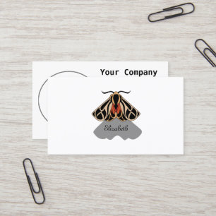 Tribal Tiger Moth Monogram Visitkort