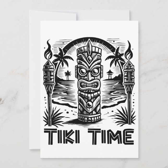 Tribal Tiki - Hawaiian Island Spirit Julkort (Framsida)