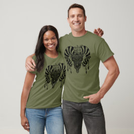 Tribal tjur skalle t shirt