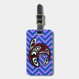 Tribal Totem Tattoo Northwest Kusten Alaska Orca Bagagebricka