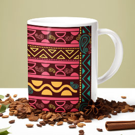 Tribal Traditional Mönster Kaffemugg