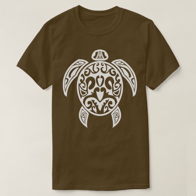 Tribal Turtle Design T Shirt (Design framsida)