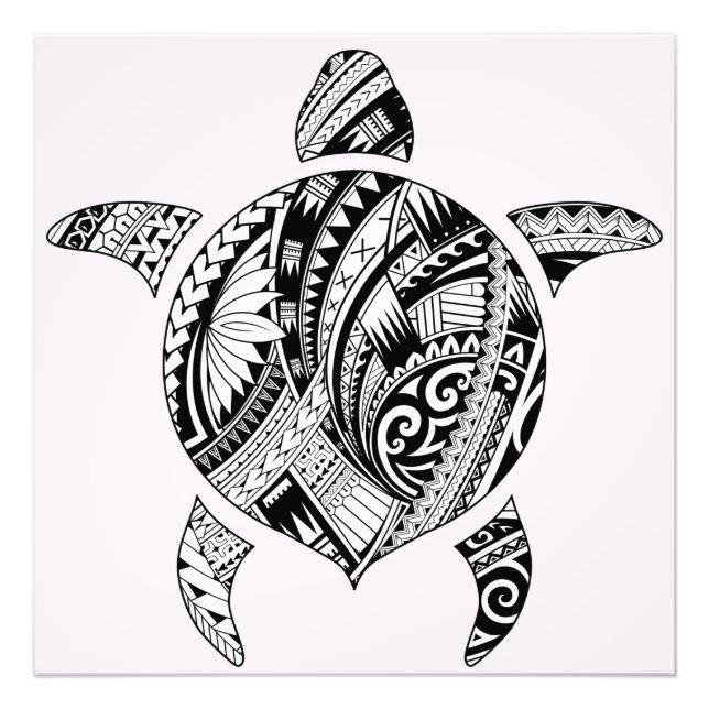 Tribal Turtle Fototryck (Framsidan)