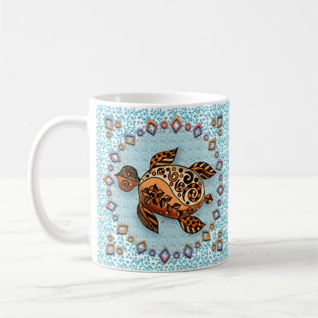 Tribal Turtle Kaffemugg (Vänster)