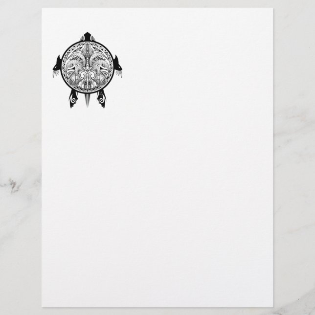 Tribal Turtle Shield Tattoo (Framsida)