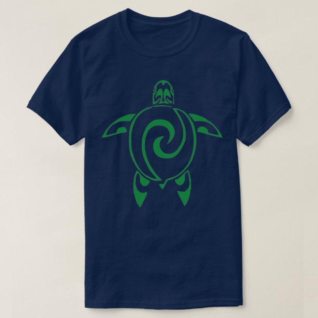 Tribal Turtle Snäcka Tortoise Art T Shirt (Design framsida)