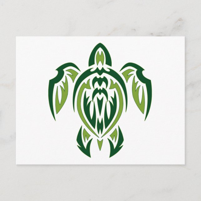 Tribal Turtle Vykort (Framsida)