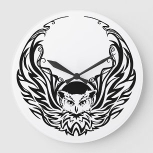 Tribal Uggla Stor Klocka