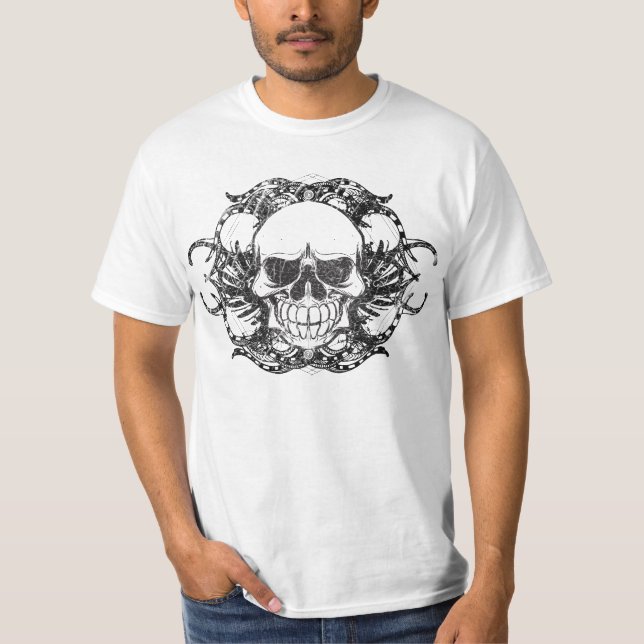 Tribal Urban skull T Shirt (Framsida)
