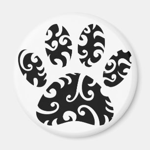 Tribal-utskrift av hund Tass Magnet