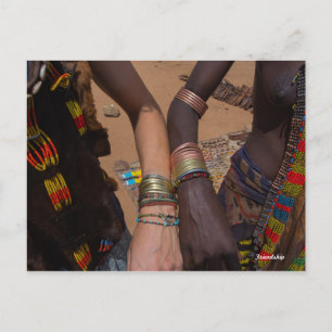 Tribal vänskap bracelet, Omo valley, Etiopien Vykort